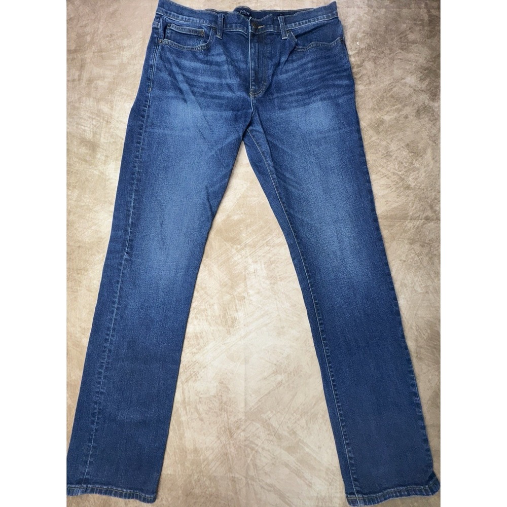 J Crew Jeans Mens *36x32 Blue Denim Flex Straight Leg Dark Wash Preppy Casual
